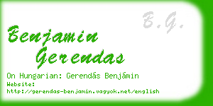 benjamin gerendas business card